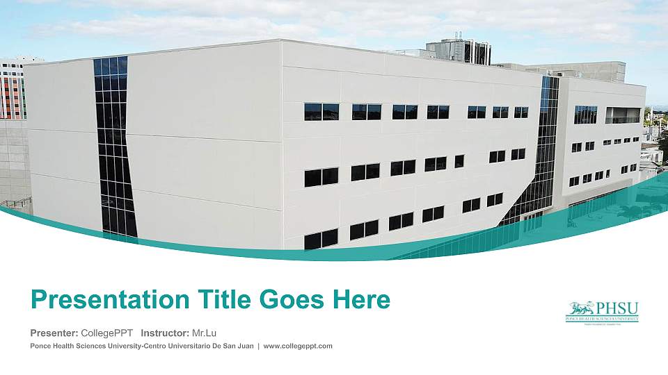 Ponce Health Sciences University-Centro Universitario De San Juan Course/Courseware Creation PPT Template16:9 ratio PPT effect preview image