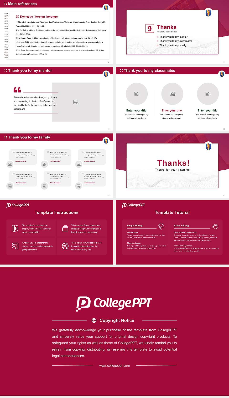 Philadelphia College of Osteopathic Medicine Graduation Thesis Defense PPT Template16:9 ratio PPT effect preview image7