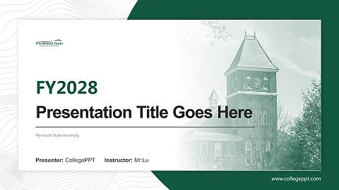 Plymouth State University Academic Presentation/Research Findings Report PPT Template