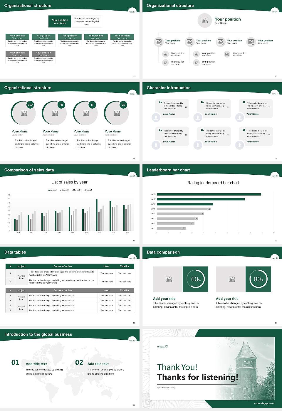 Plymouth State University Academic Presentation/Research Findings Report PPT Template16:9 ratio PPT effect preview image4