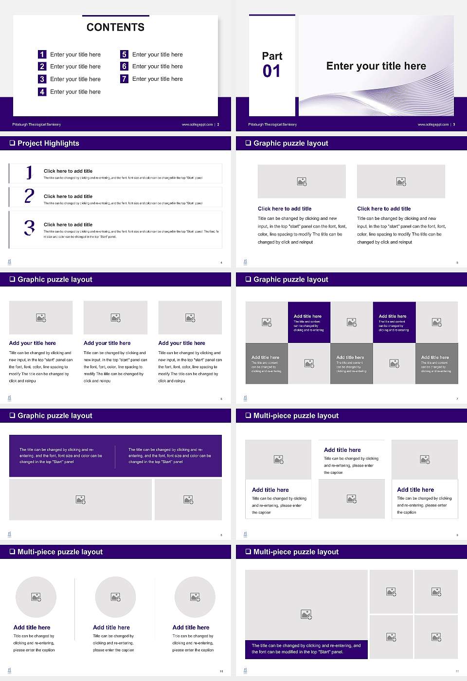 Pittsburgh Theological Seminary General Purpose PPT Template16:9 ratio PPT effect preview image2