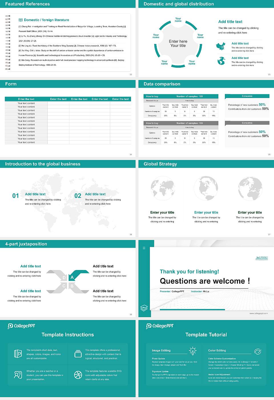 Ponce Health Sciences University-East Thesis Proposal/Graduation Defense PPT Template16:9 ratio PPT effect preview image4