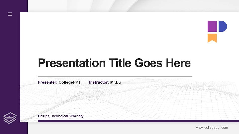 Phillips Theological Seminary Thesis Proposal/Graduation Defense PPT Template16:9 ratio PPT effect preview image