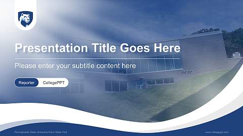 Pennsylvania State University-Penn State York Lecture Sharing and Networking Event PPT Template