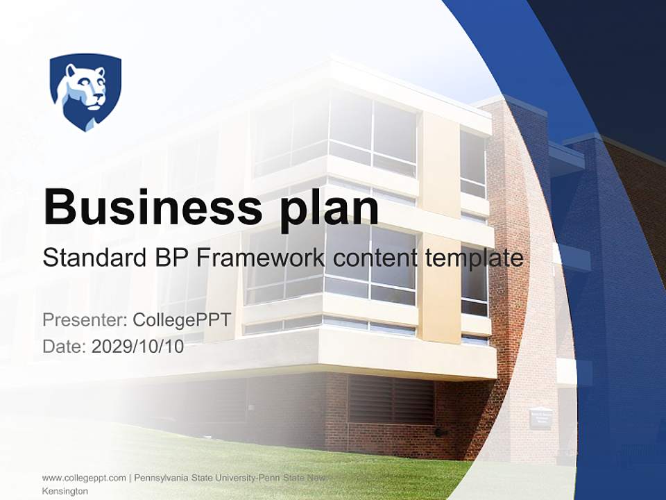 Pennsylvania State University-Penn State New Kensington Competition/Entrepreneurship Contest PPT Template4:3 ratio PPT effect preview image9