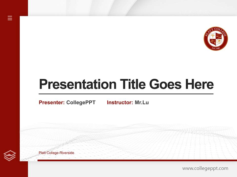 Platt College-Riverside Thesis Proposal/Graduation Defense PPT Template4:3 ratio PPT effect preview image5