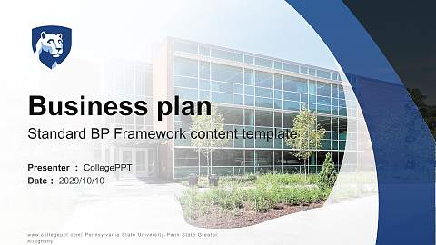 Pennsylvania State University-Penn State Greater Allegheny Competition/Entrepreneurship Contest PPT Template