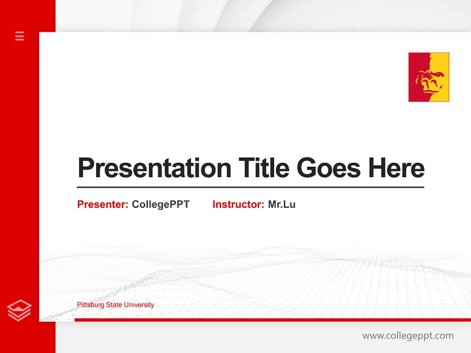 Pittsburg State University Thesis Proposal/Graduation Defense PPT Template4:3 ratio PPT effect preview image5