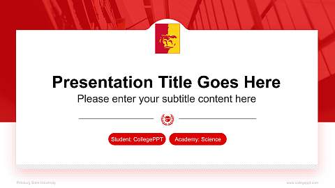 Pittsburg State University National Scholarship Defense PPT Template