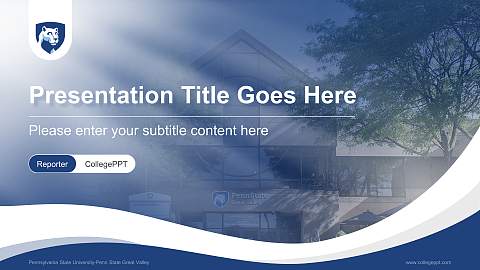 Pennsylvania State University-Penn State Great Valley Lecture Sharing and Networking Event PPT Template