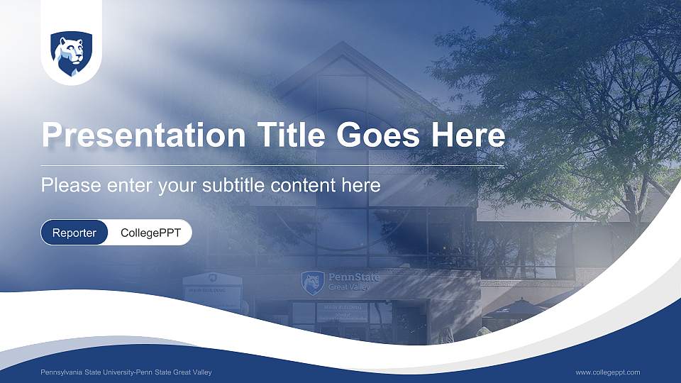 Pennsylvania State University-Penn State Great Valley Lecture Sharing and Networking Event PPT Template16:9 ratio PPT effect preview image