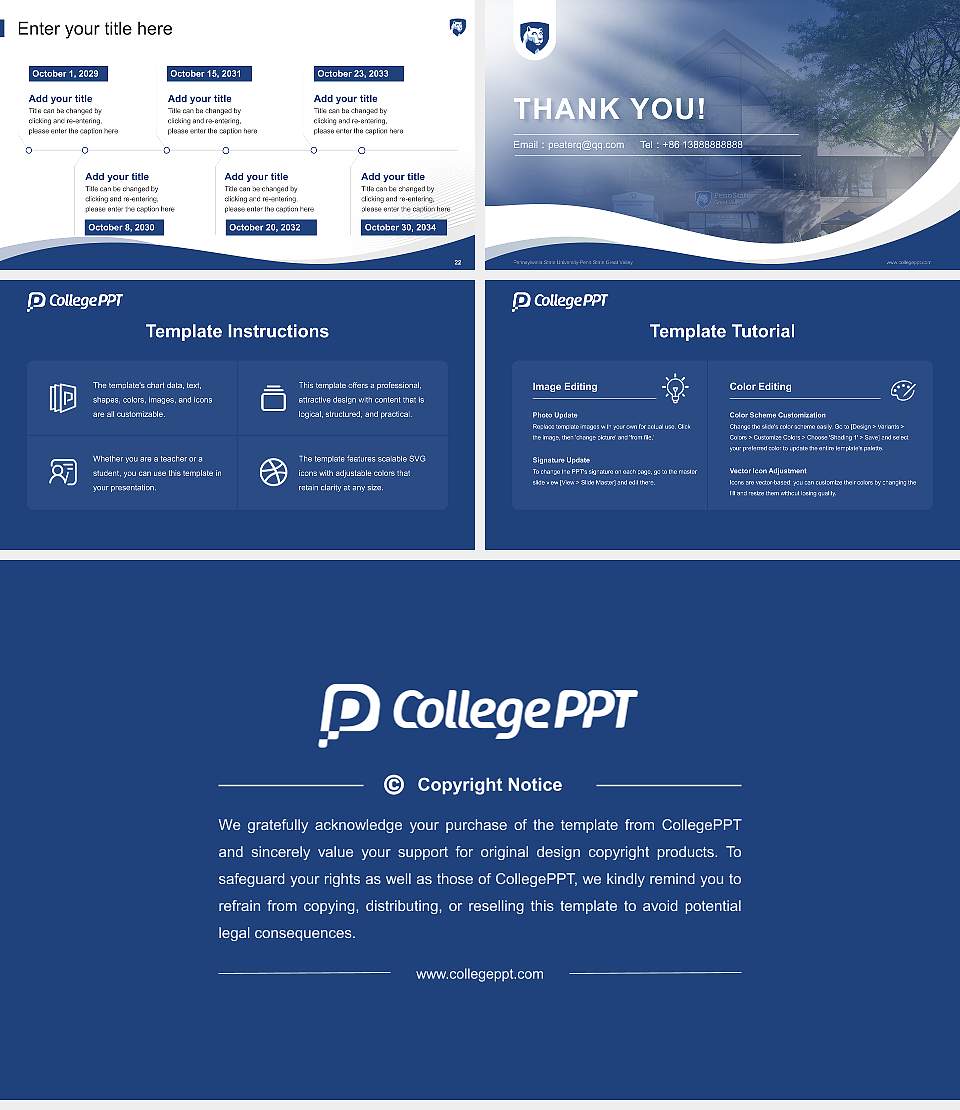 Pennsylvania State University-Penn State Great Valley Lecture Sharing and Networking Event PPT Template16:9 ratio PPT effect preview image4