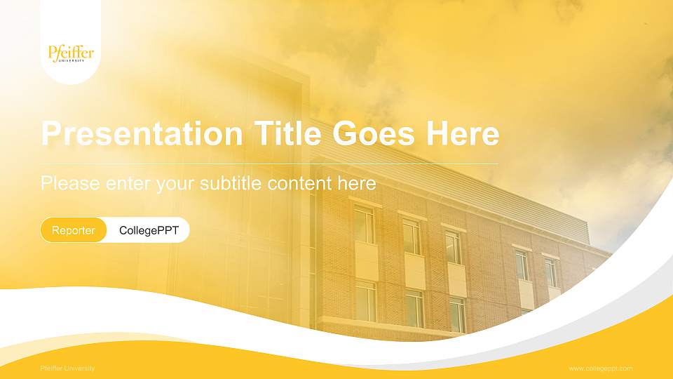 Pfeiffer University Lecture Sharing and Networking Event PPT Template16:9 ratio PPT effect preview image