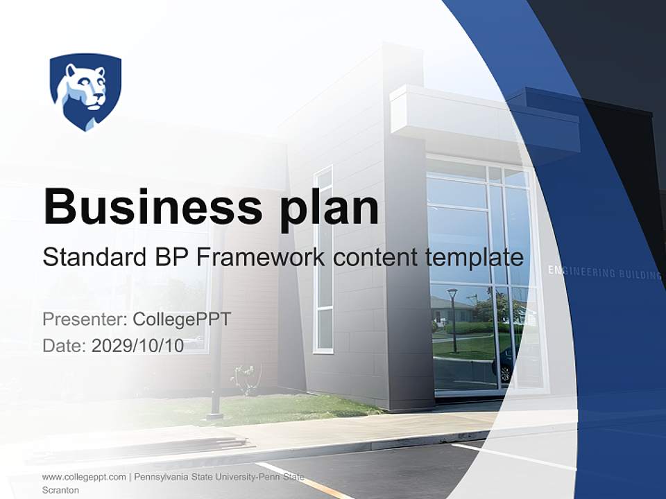 Pennsylvania State University-Penn State Scranton Competition/Entrepreneurship Contest PPT Template4:3 ratio PPT effect preview image9