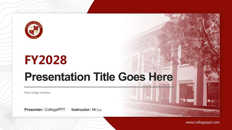 Platt College-Anaheim Academic Presentation/Research Findings Report PPT Template16:9 ratio PPT effect preview image