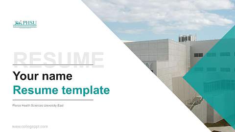 Ponce Health Sciences University-East Resume PPT Template