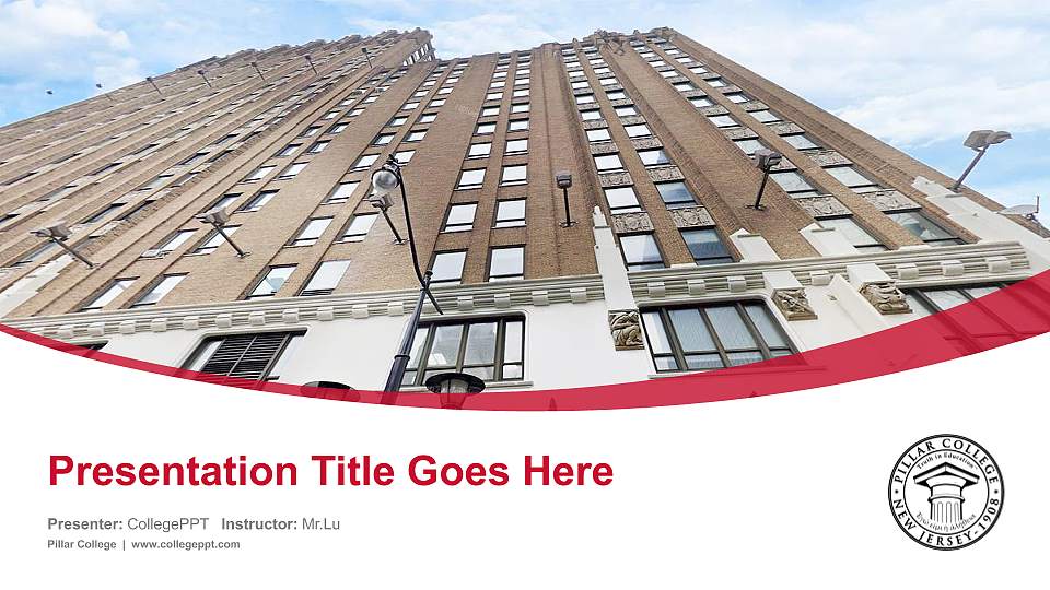 Pillar College Course/Courseware Creation PPT Template16:9 ratio PPT effect preview image