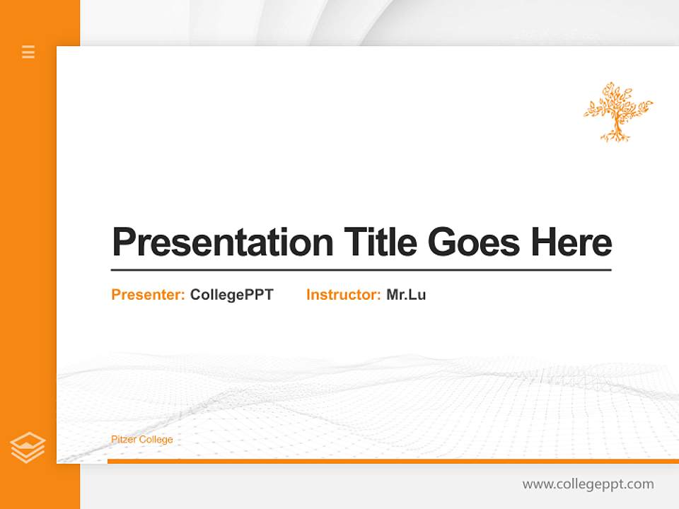 Pitzer College Thesis Proposal/Graduation Defense PPT Template4:3 ratio PPT effect preview image5