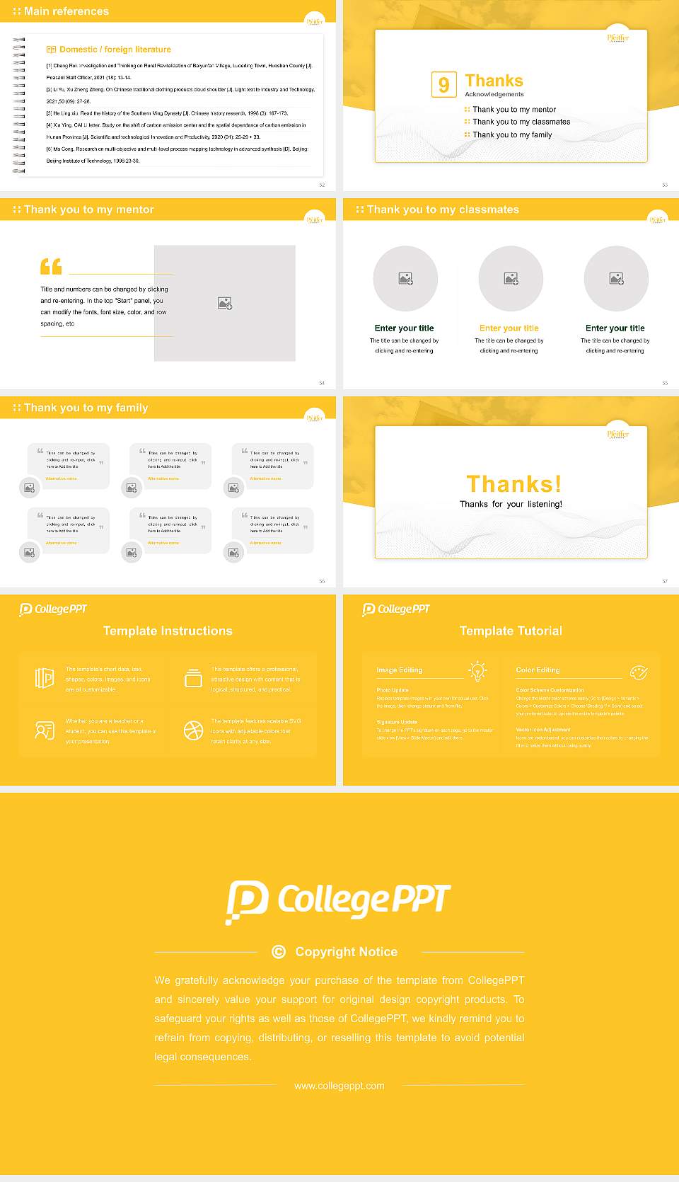 Pfeiffer University Graduation Thesis Defense PPT Template16:9 ratio PPT effect preview image7