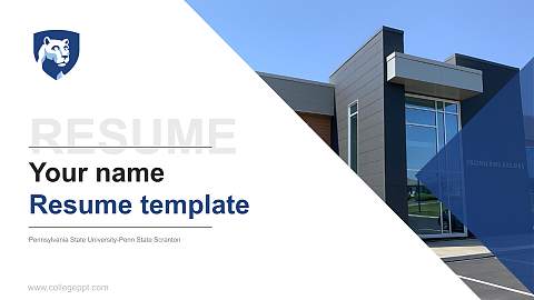 Pennsylvania State University-Penn State Scranton Resume PPT Template