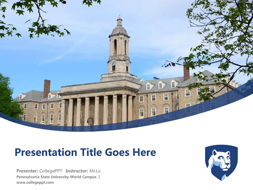 Pennsylvania State University-World Campus Course/Courseware Creation PPT Template4:3 ratio PPT effect preview image5