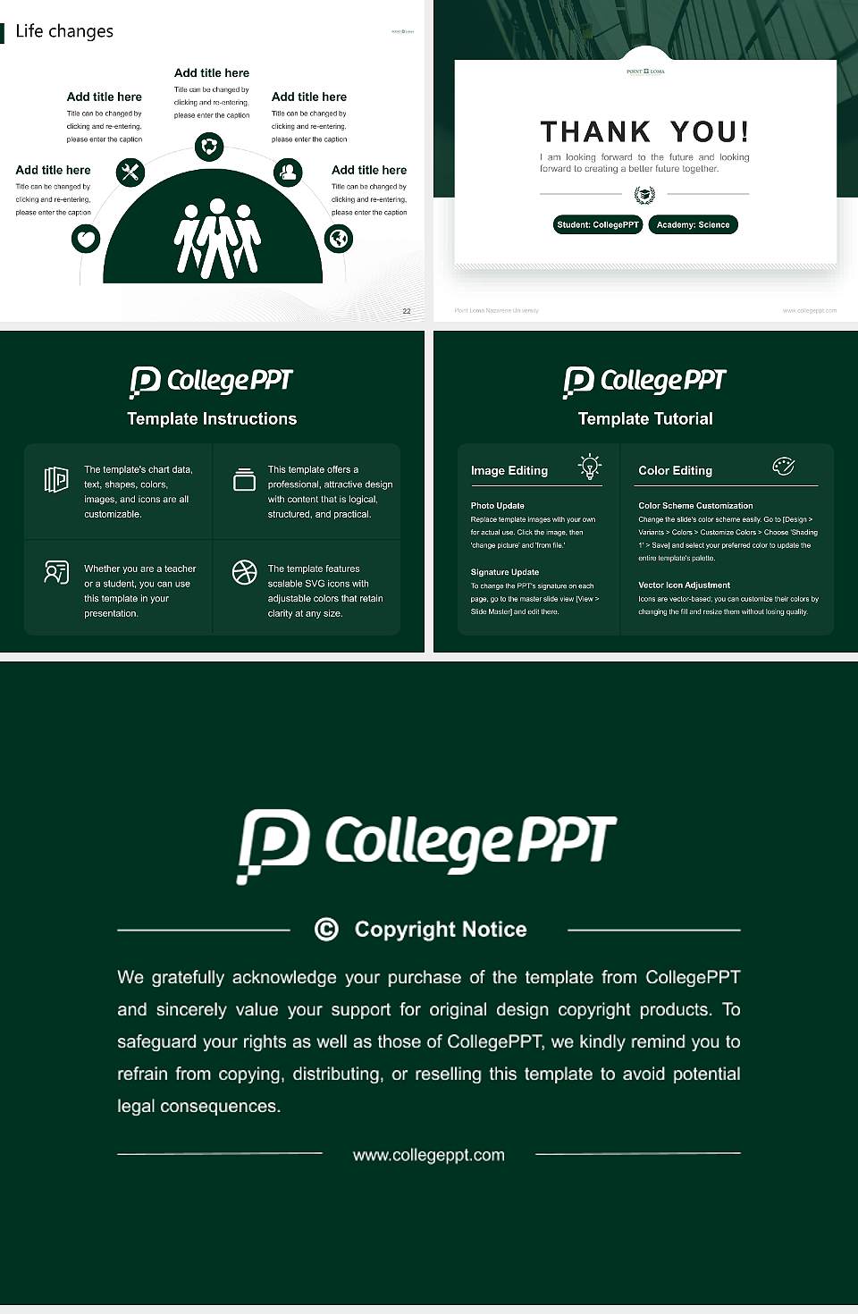 Point Loma Nazarene University National Scholarship Defense PPT Template4:3 ratio PPT effect preview image4