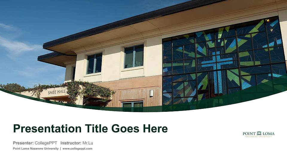 Point Loma Nazarene University Course/Courseware Creation PPT Template16:9 ratio PPT effect preview image