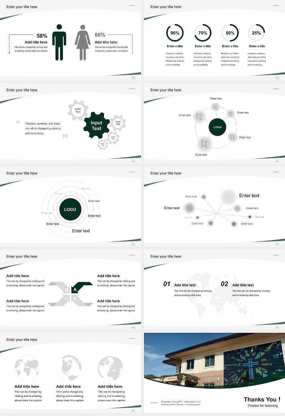 Point Loma Nazarene University Course/Courseware Creation PPT Template16:9 ratio PPT effect preview image4