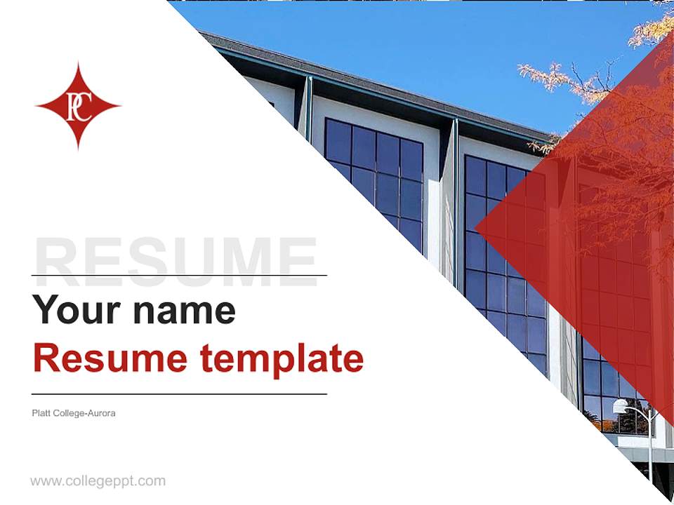 Platt College-Aurora Resume PPT Template4:3 ratio PPT effect preview image5