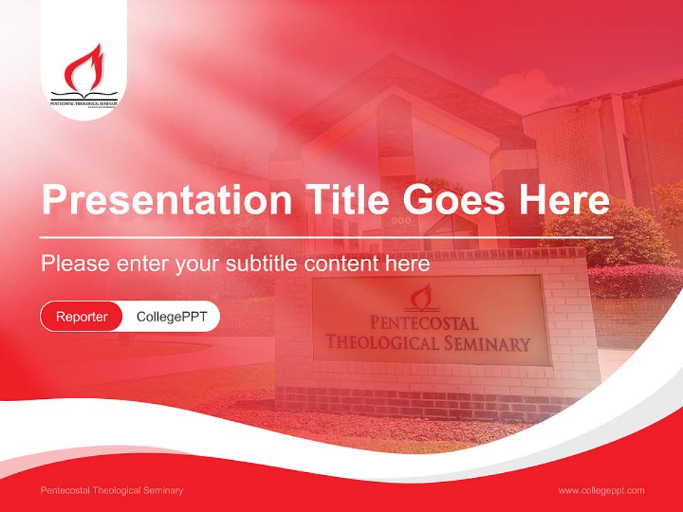 Pentecostal Theological Seminary Lecture Sharing and Networking Event PPT Template4:3 ratio PPT effect preview image4