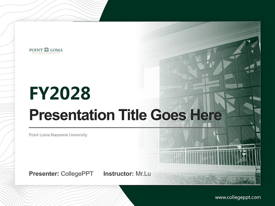 Point Loma Nazarene University Academic Presentation/Research Findings Report PPT Template4:3 ratio PPT effect preview image5