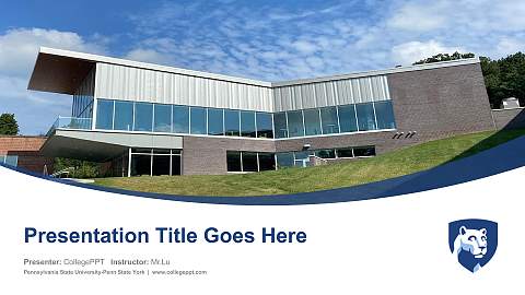 Pennsylvania State University-Penn State York Course/Courseware Creation PPT Template