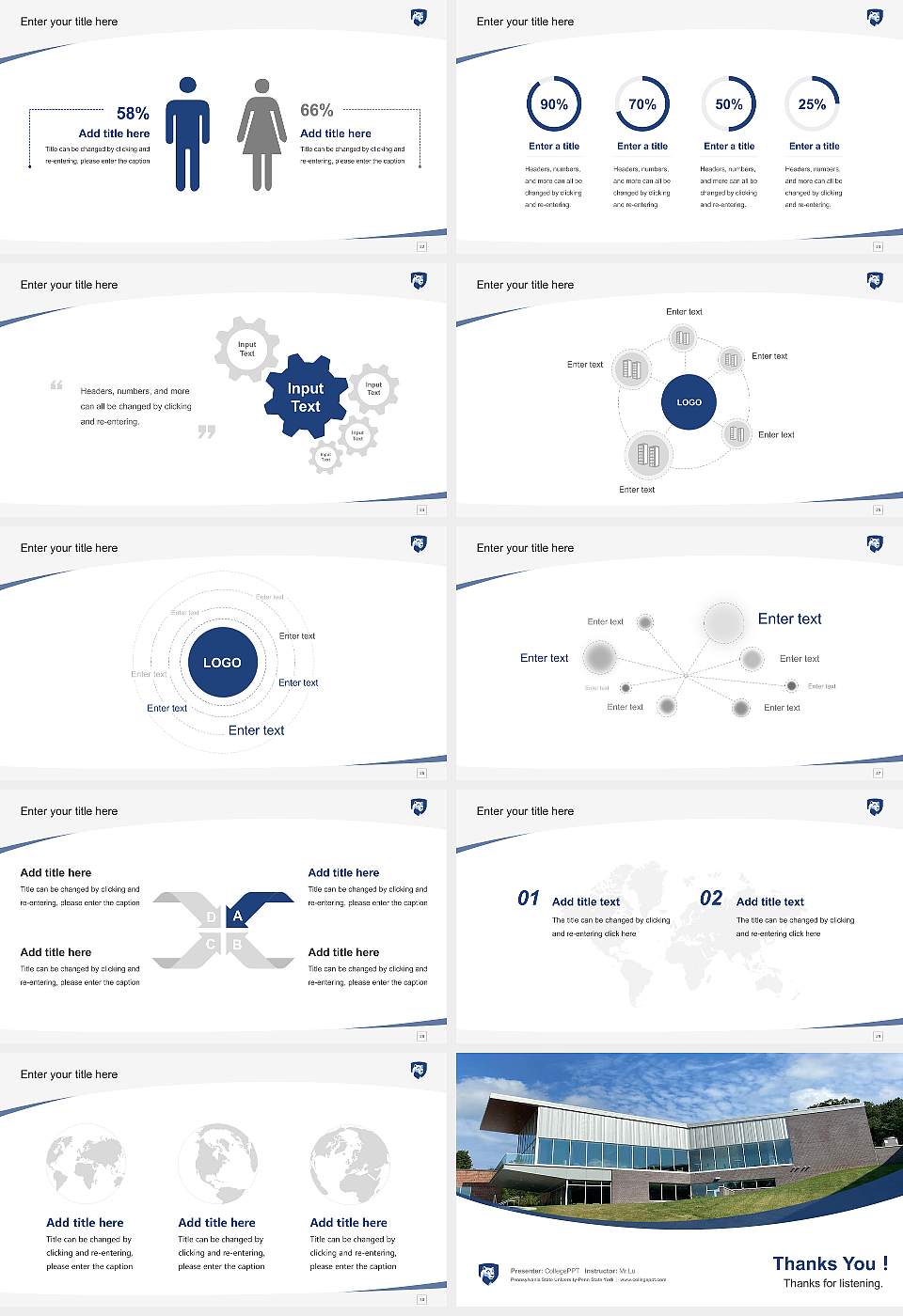 Pennsylvania State University-Penn State York Course/Courseware Creation PPT Template16:9 ratio PPT effect preview image4