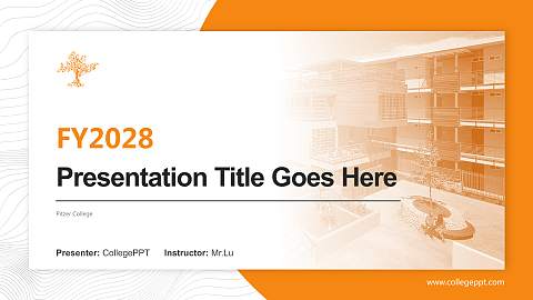 Pitzer College Academic Presentation/Research Findings Report PPT Template