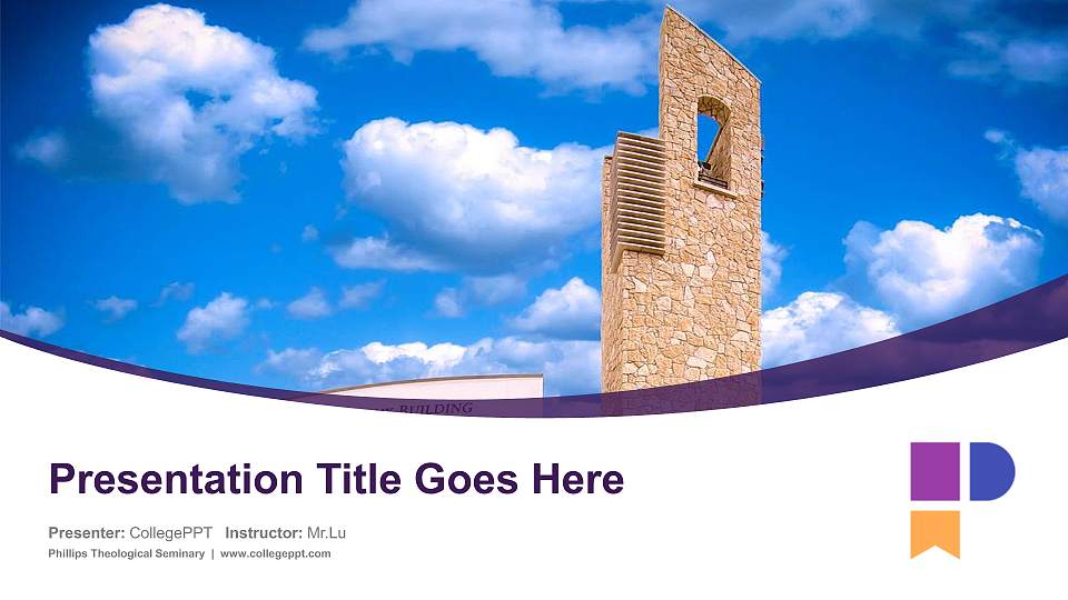 Phillips Theological Seminary Course/Courseware Creation PPT Template16:9 ratio PPT effect preview image