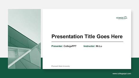 Plymouth State University General Purpose PPT Template