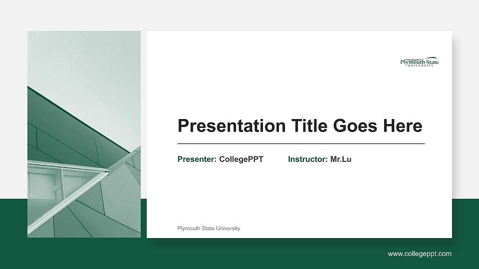 Plymouth State University General Purpose PPT Template16:9 ratio PPT effect preview image