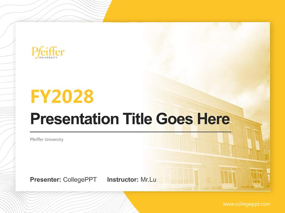 Pfeiffer University Academic Presentation/Research Findings Report PPT Template4:3 ratio PPT effect preview image5