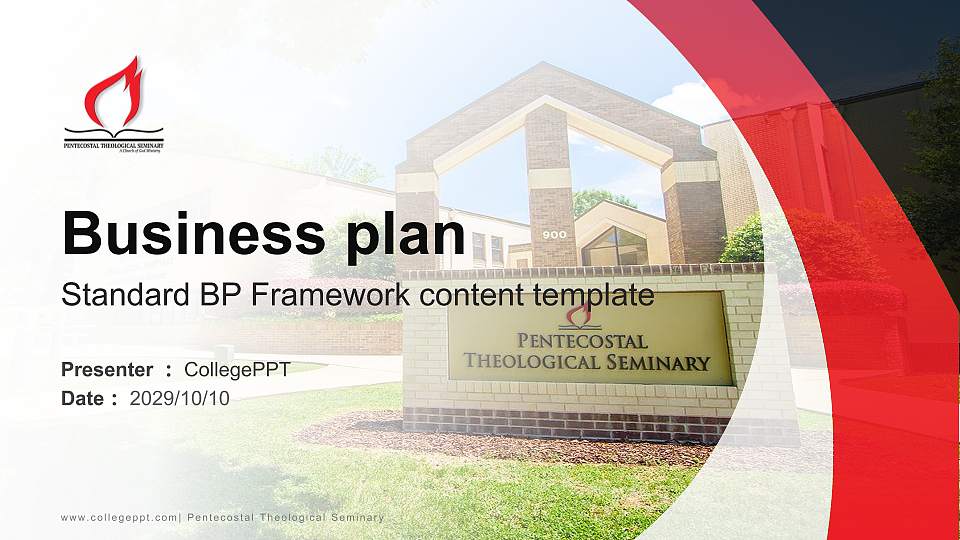 Pentecostal Theological Seminary Competition/Entrepreneurship Contest PPT Template16:9 ratio PPT effect preview image