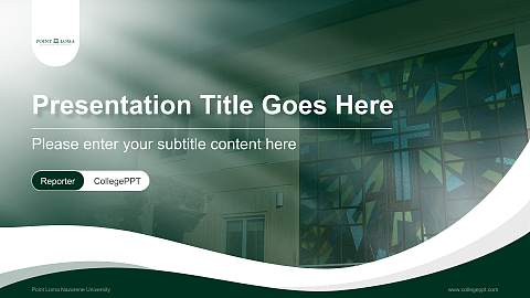 Point Loma Nazarene University Lecture Sharing and Networking Event PPT Template