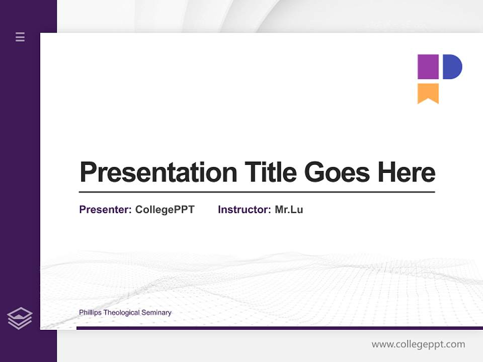 Phillips Theological Seminary Thesis Proposal/Graduation Defense PPT Template4:3 ratio PPT effect preview image5