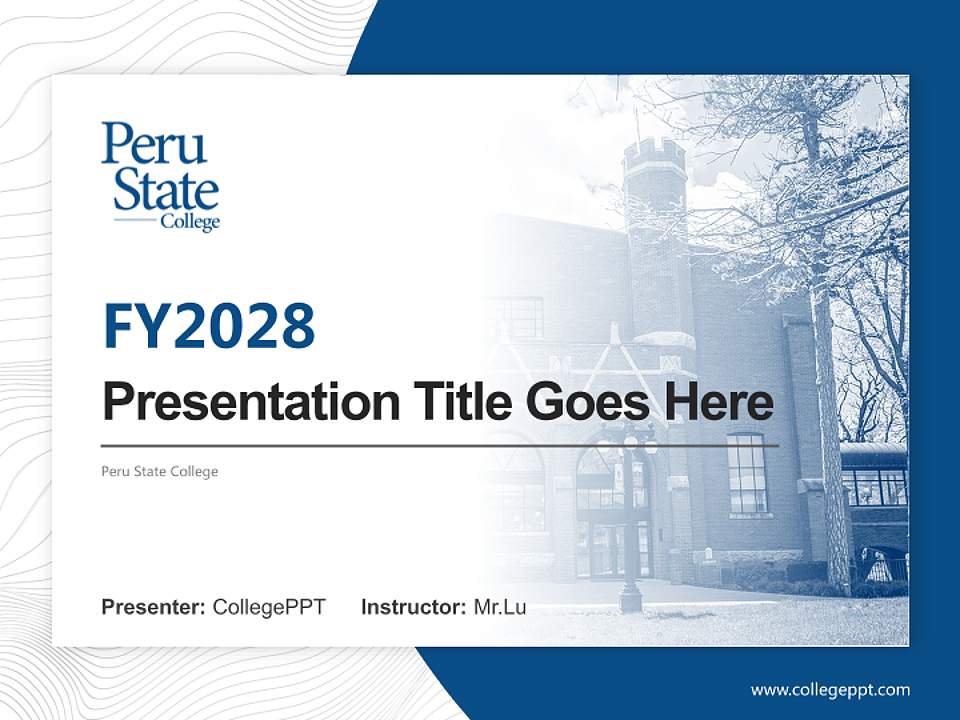 Peru State College Academic Presentation/Research Findings Report PPT Template4:3 ratio PPT effect preview image5