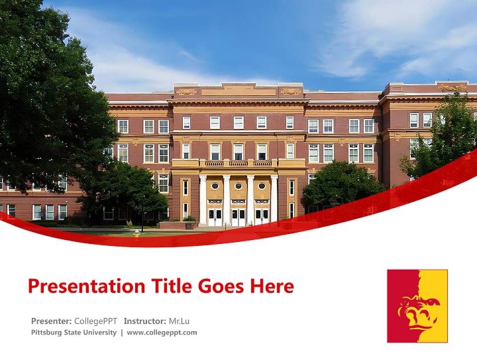 Pittsburg State University Course/Courseware Creation PPT Template4:3 ratio PPT effect preview image5