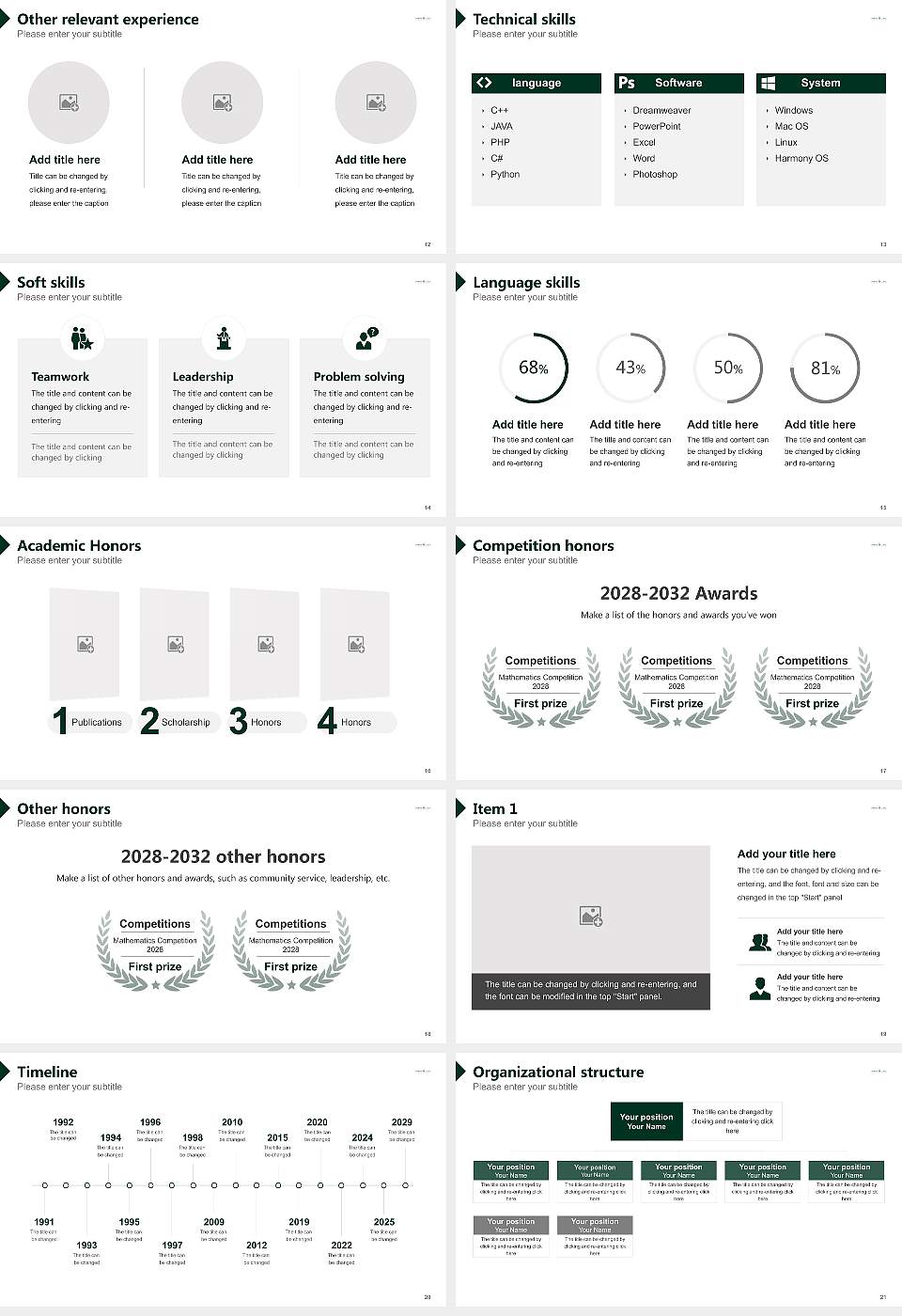Point Loma Nazarene University Resume PPT Template16:9 ratio PPT effect preview image3