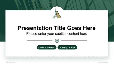 Piedmont University National Scholarship Defense PPT Template