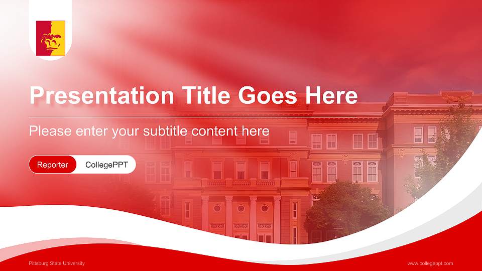 Pittsburg State University Lecture Sharing and Networking Event PPT Template16:9 ratio PPT effect preview image