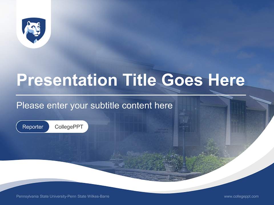 Pennsylvania State University-Penn State Wilkes-Barre Lecture Sharing and Networking Event PPT Template4:3 ratio PPT effect preview image4