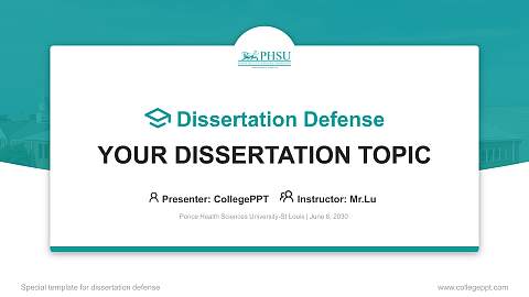 Ponce Health Sciences University-St Louis Graduation Thesis Defense PPT Template