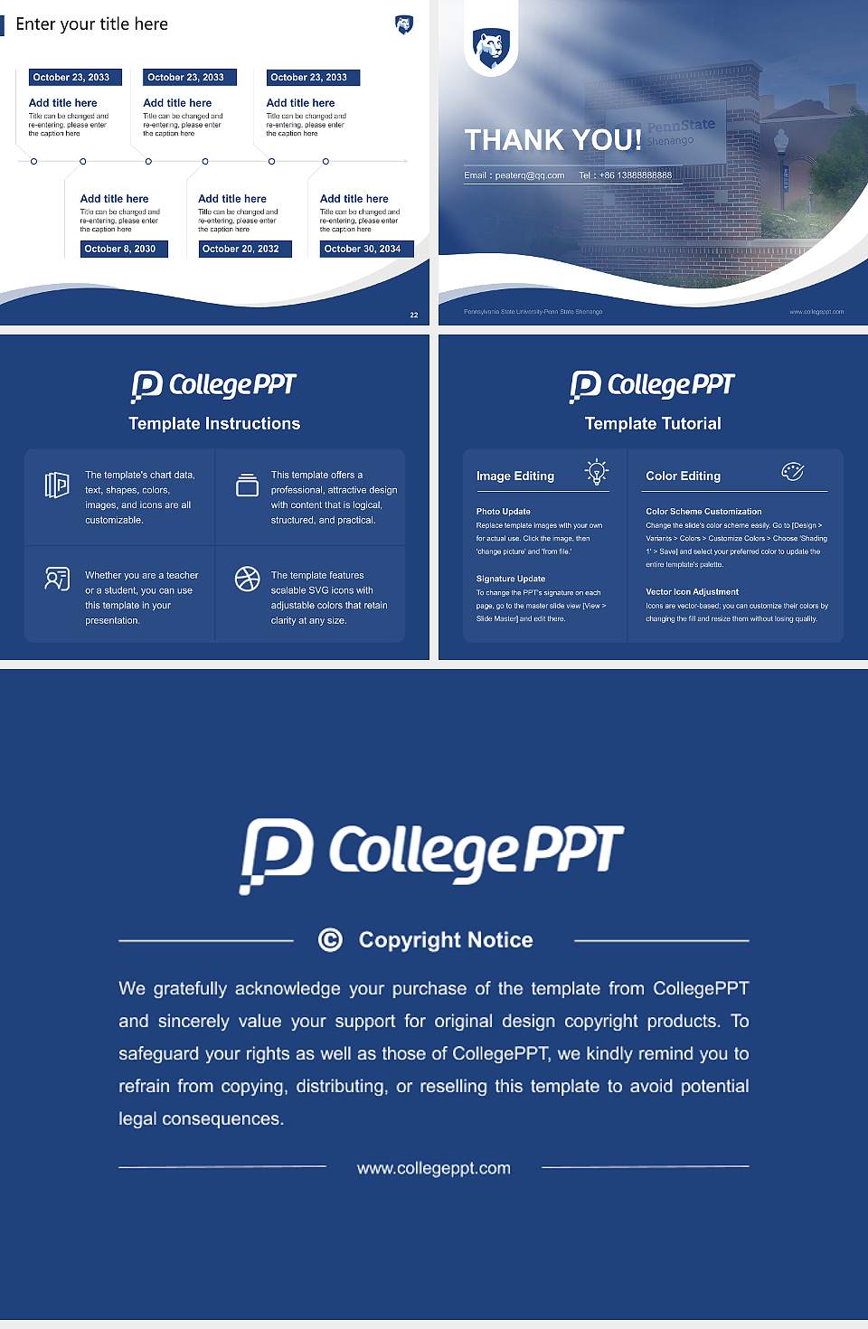 Pennsylvania State University-Penn State Shenango Lecture Sharing and Networking Event PPT Template4:3 ratio PPT effect preview image4