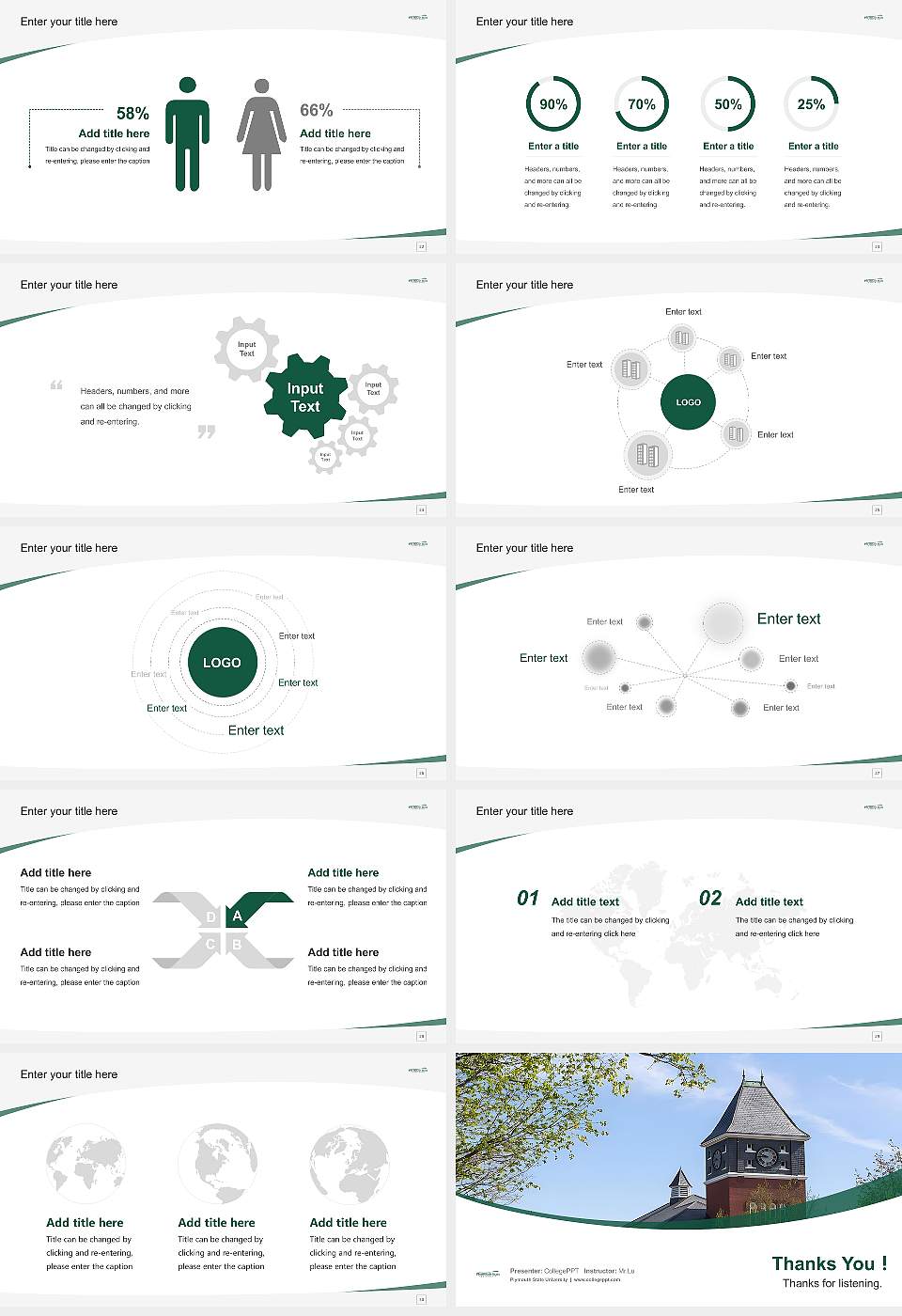Plymouth State University Course/Courseware Creation PPT Template16:9 ratio PPT effect preview image4